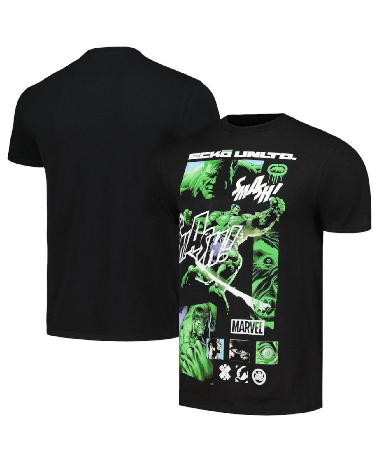 Мужская и женская черная футболка Hulk Hulkathon Ecko Unltd