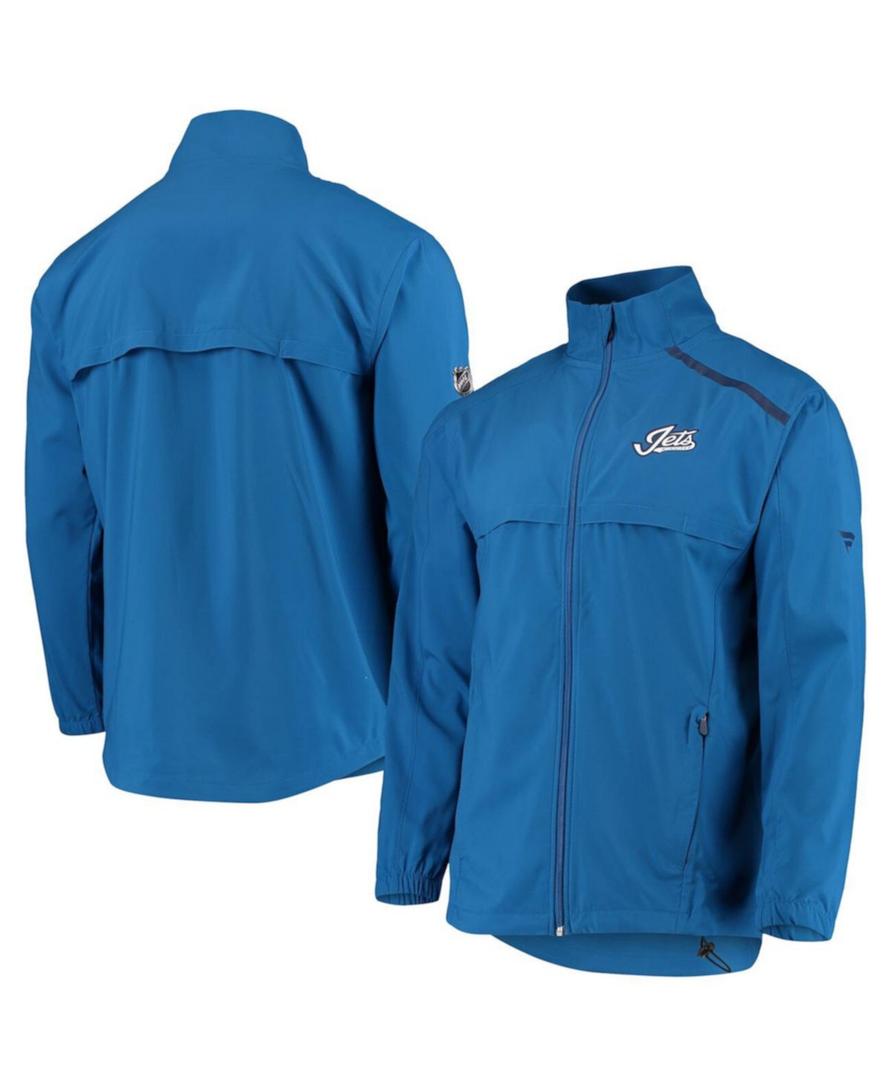 Мужская синяя куртка с молнией во всю длину Winnipeg Jets Alternate Logo Rinkside Mock Fanatics