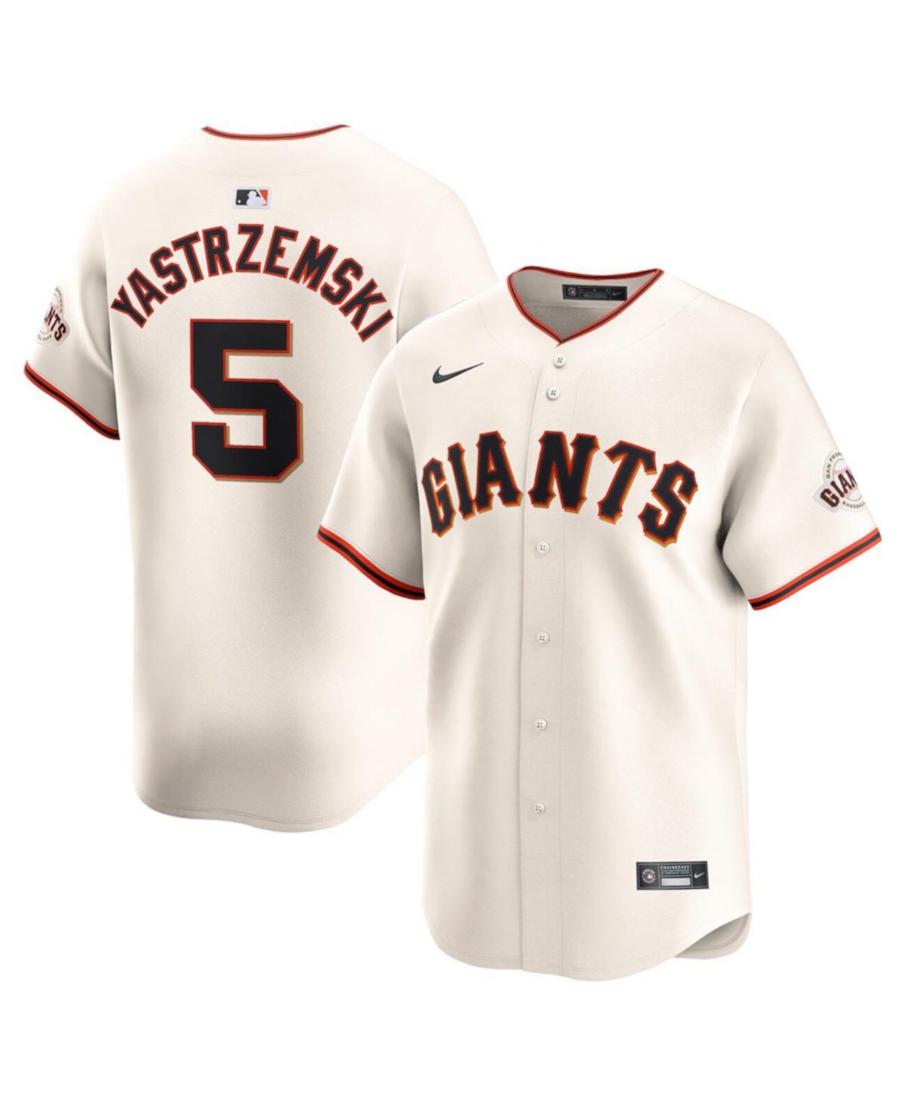 Мужская лимитированная игровая футболка Mike Yastrzemski из дышащей ткани, San Francisco Giants Nike