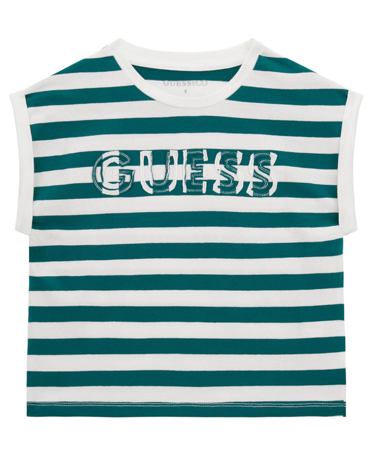 Футболка GUESS Для Девочек Big Girls Short Sleeve Stripe T-shirt with GUESS Applique GUESS