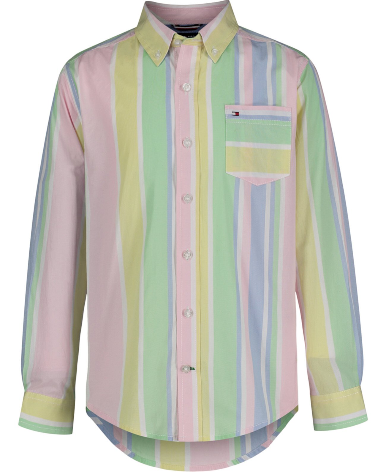 Рубашка в полоску с длинными рукавами для маленьких мальчиков Tommy Hilfiger