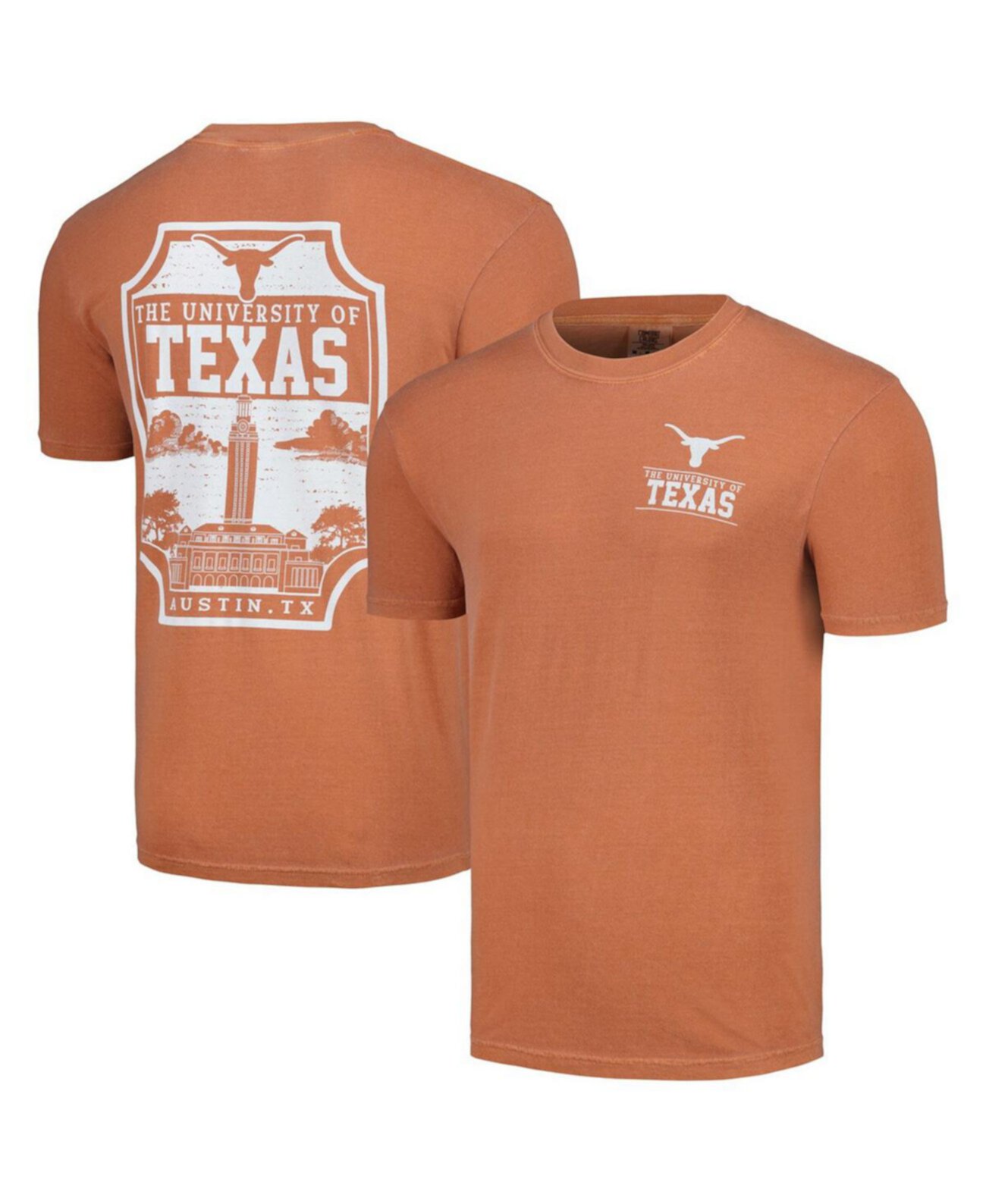 Мужская оранжевая футболка Texas Longhorns Campus Badge Image One