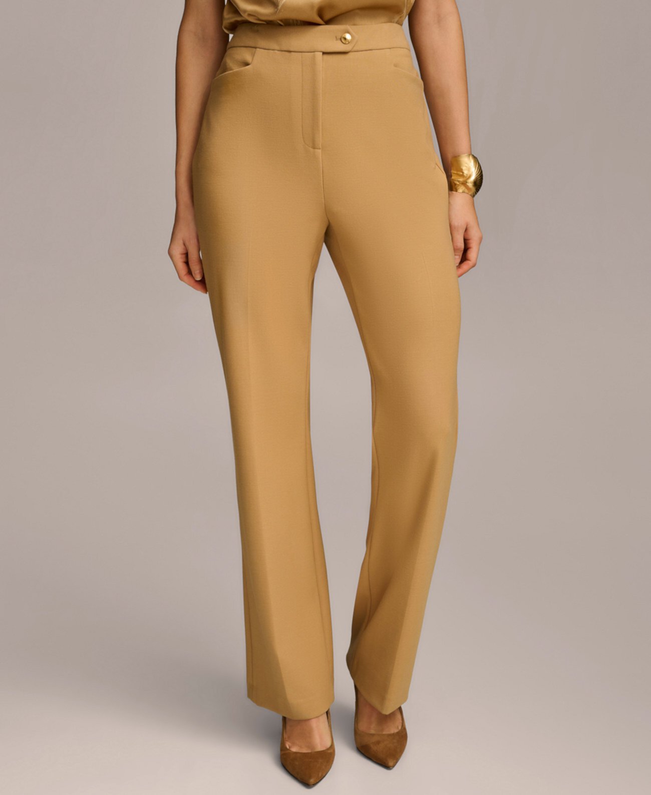 Женские прямые брюки со средней посадкой Donna Karan New York