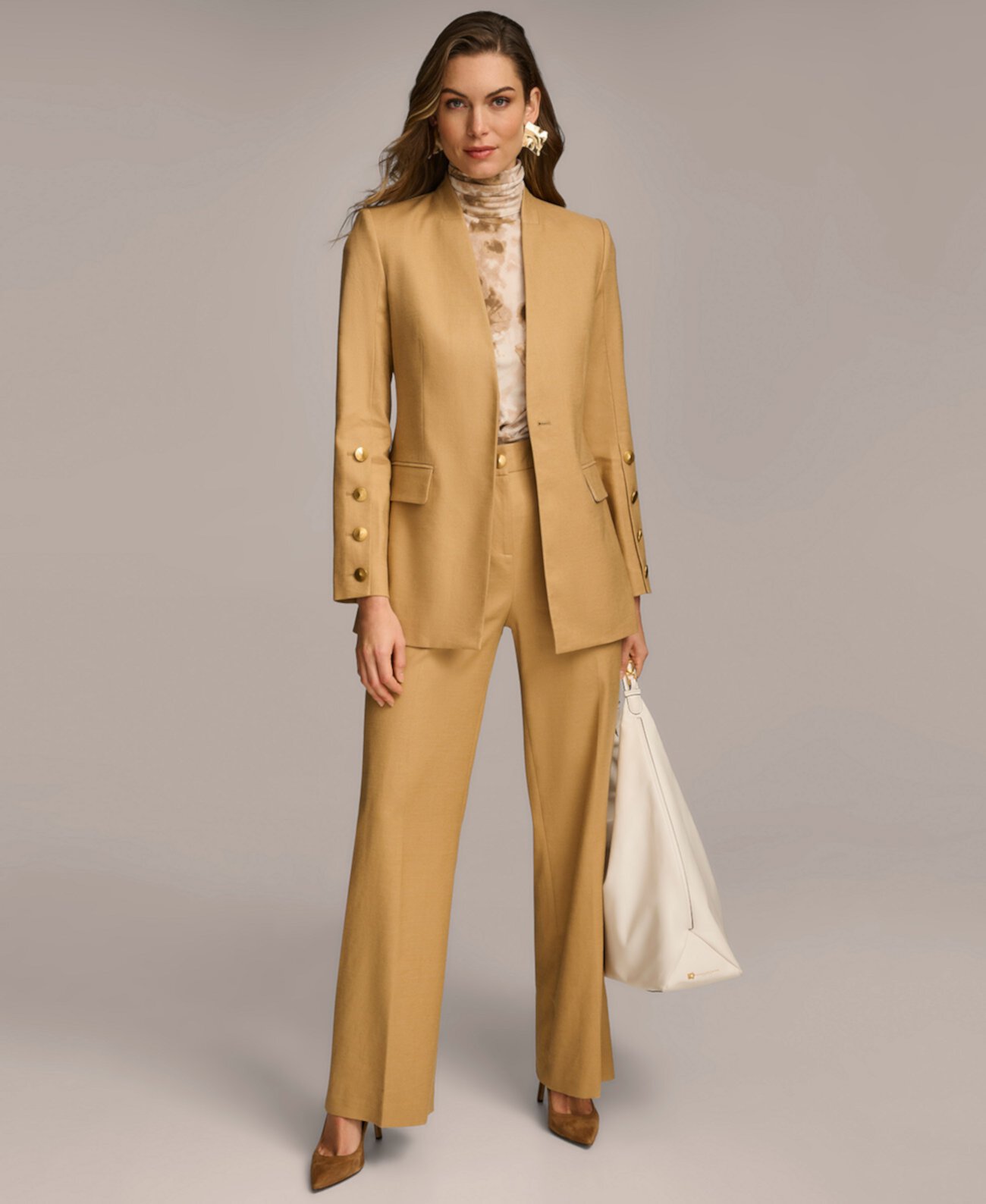 Женский пиджак с рукавами на пуговицах Donna Karan New York