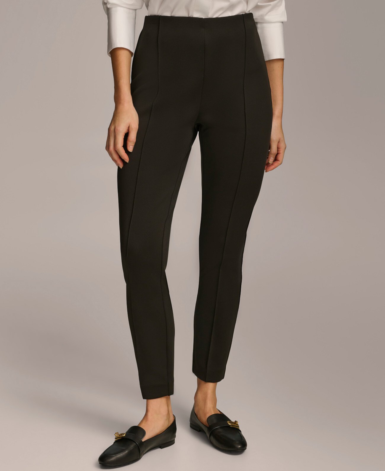 Женские узкие брюки до щиколотки с высокой посадкой Donna Karan New York