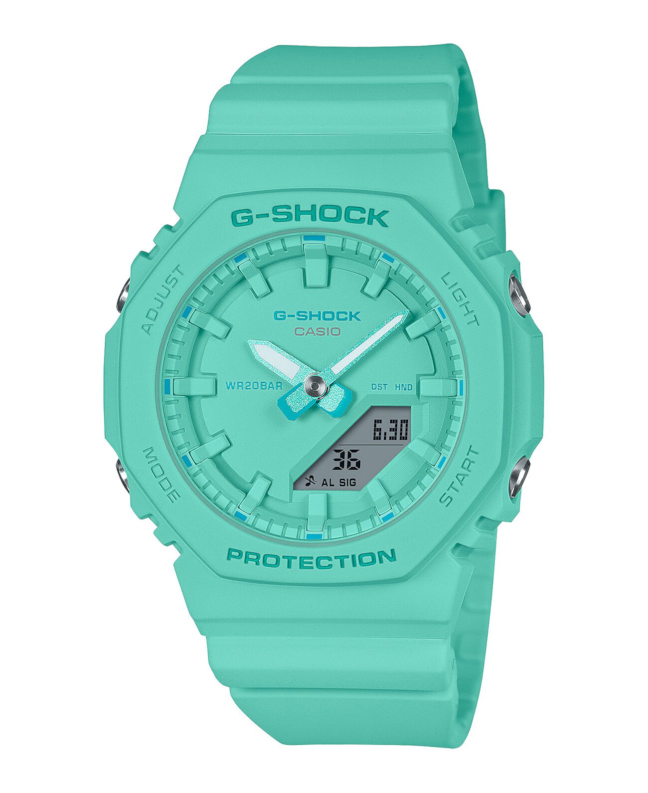 Унисекс Аналоговые цифровые часы из синей смолы, 40,2 мм, GMAP2100-2A G-Shock
