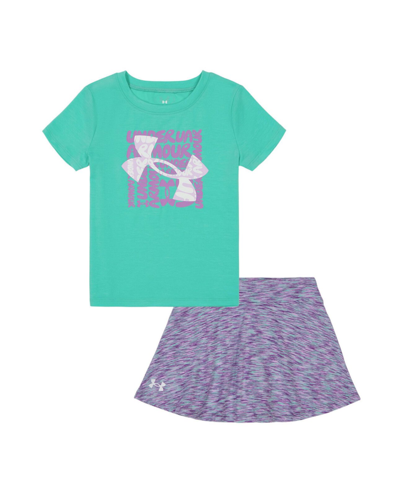 Детский комплект одежды Under Armour Little Girls Logo Lock T-shirt and Skort Set Under Armour