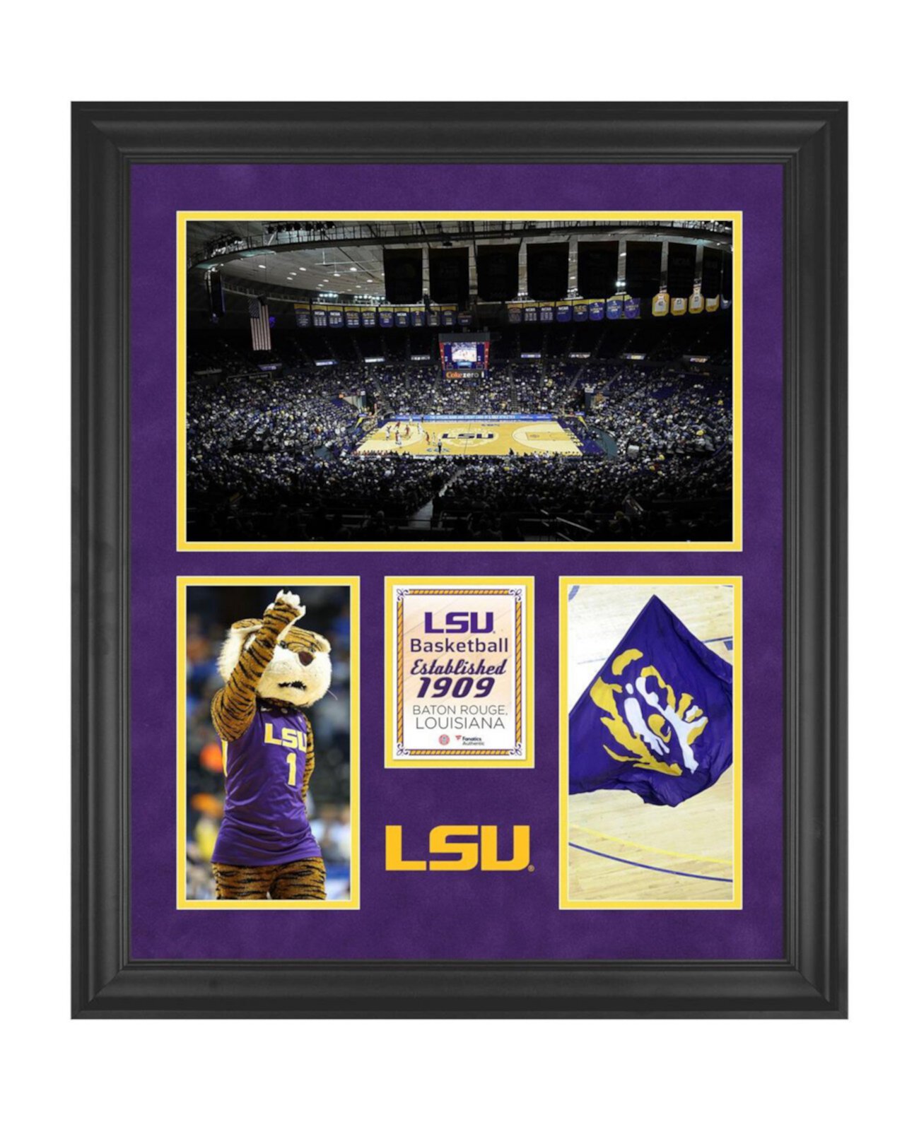 Коллаж LSU Tigers из 3 фотографий в черной рамке 50 см х 61 см Fanatics Authentic