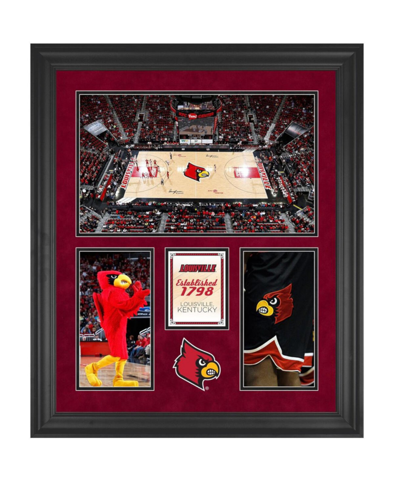 Настенный коллаж в раме Louisville Cardinals KFC Yum! Center, размер 51 см x 61 см, с 3 фотографиями Fanatics Authentic