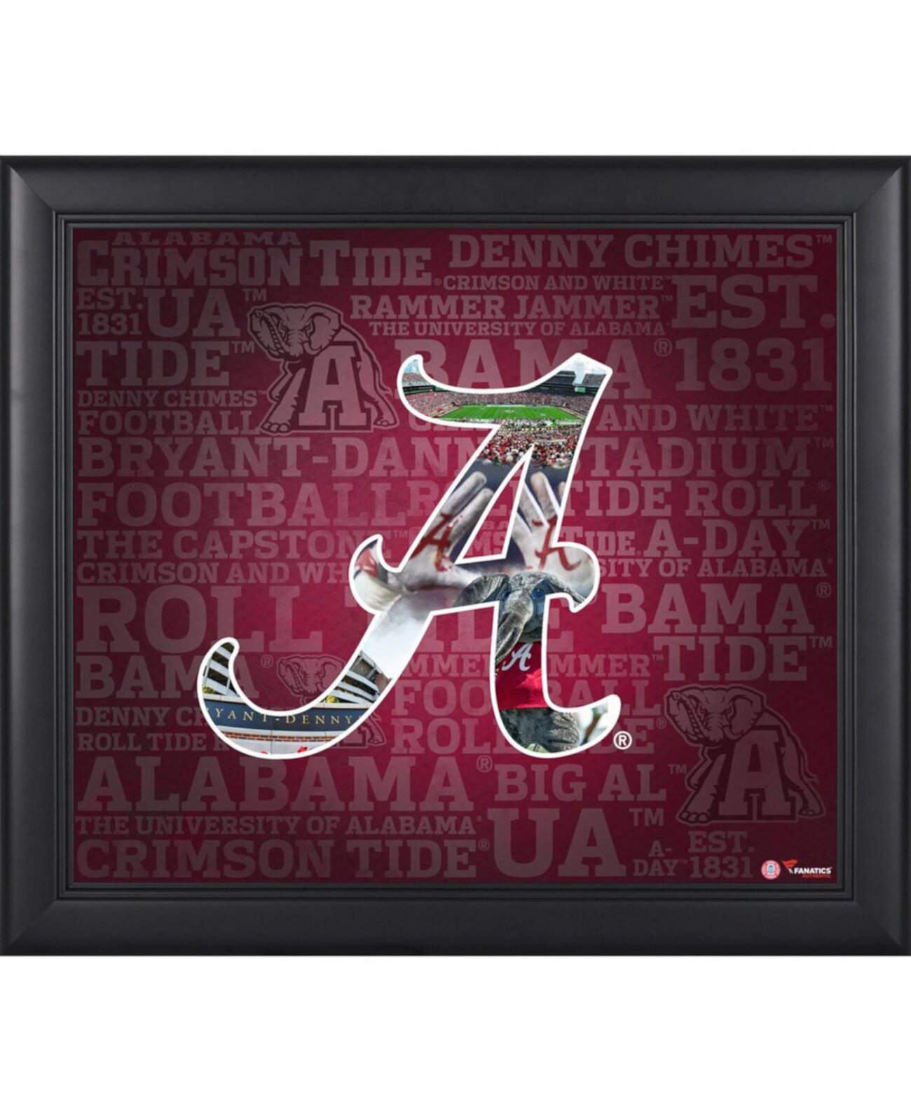 Коллаж Team Heritage в рамке Alabama Crimson Tide размером 15 x 17 дюймов Fanatics Authentic