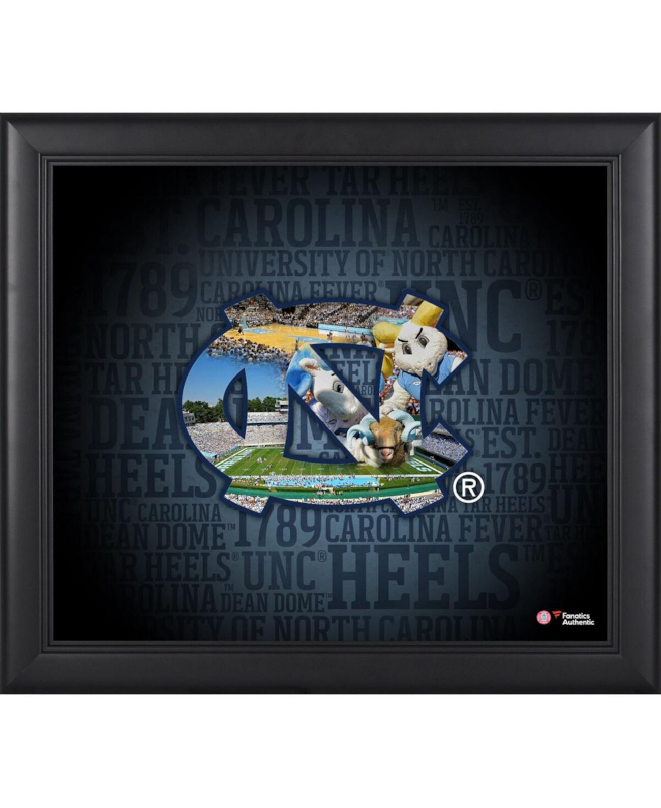 Обувь North Carolina Tar Heels в рамке, коллаж Team Heritage размером 15 x 17 дюймов Fanatics Authentic