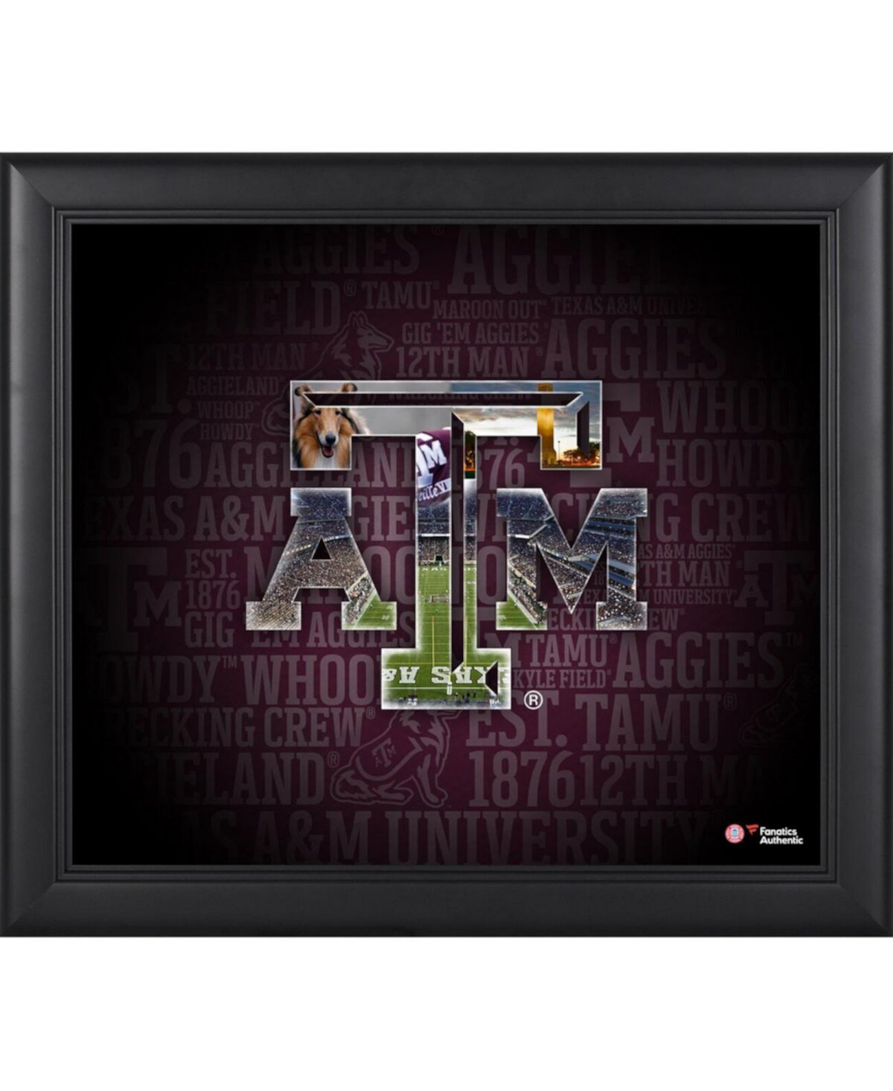 Коллаж Team Heritage размером 15 x 17 дюймов в рамке Texas A&M Aggies Fanatics Authentic