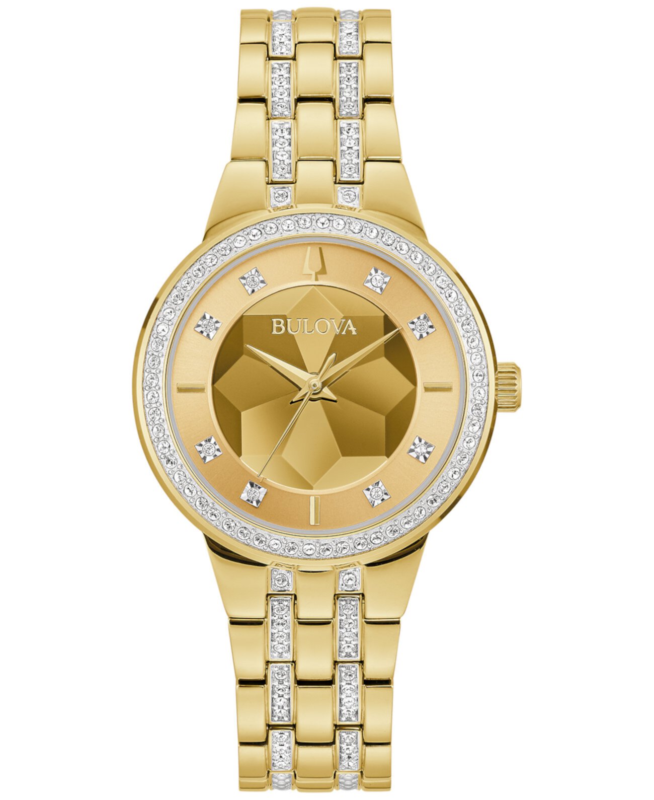 Женские часы Phantom с золотистым браслетом из нержавеющей стали, 33 мм Bulova
