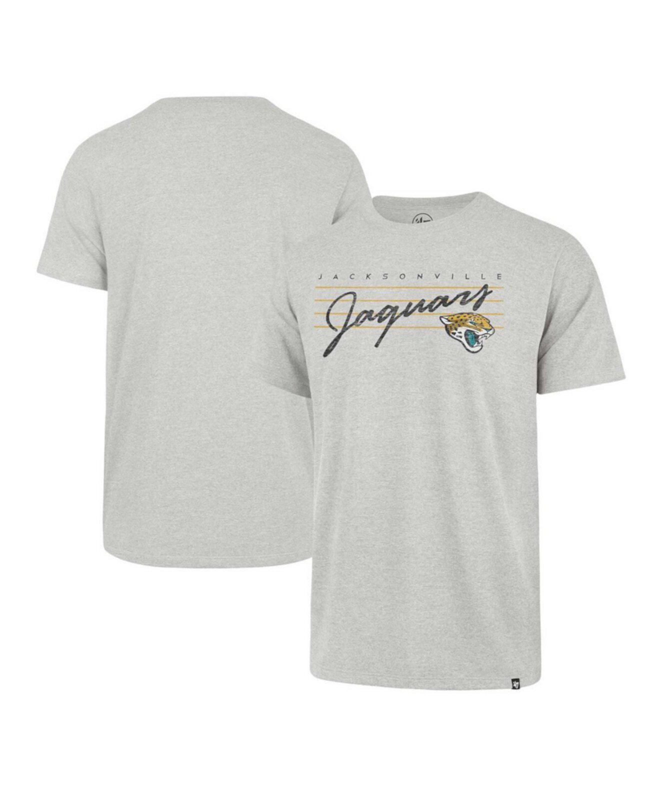 Мужская серая рваная футболка Jacksonville Jaguars Downburst Franklin '47 Brand