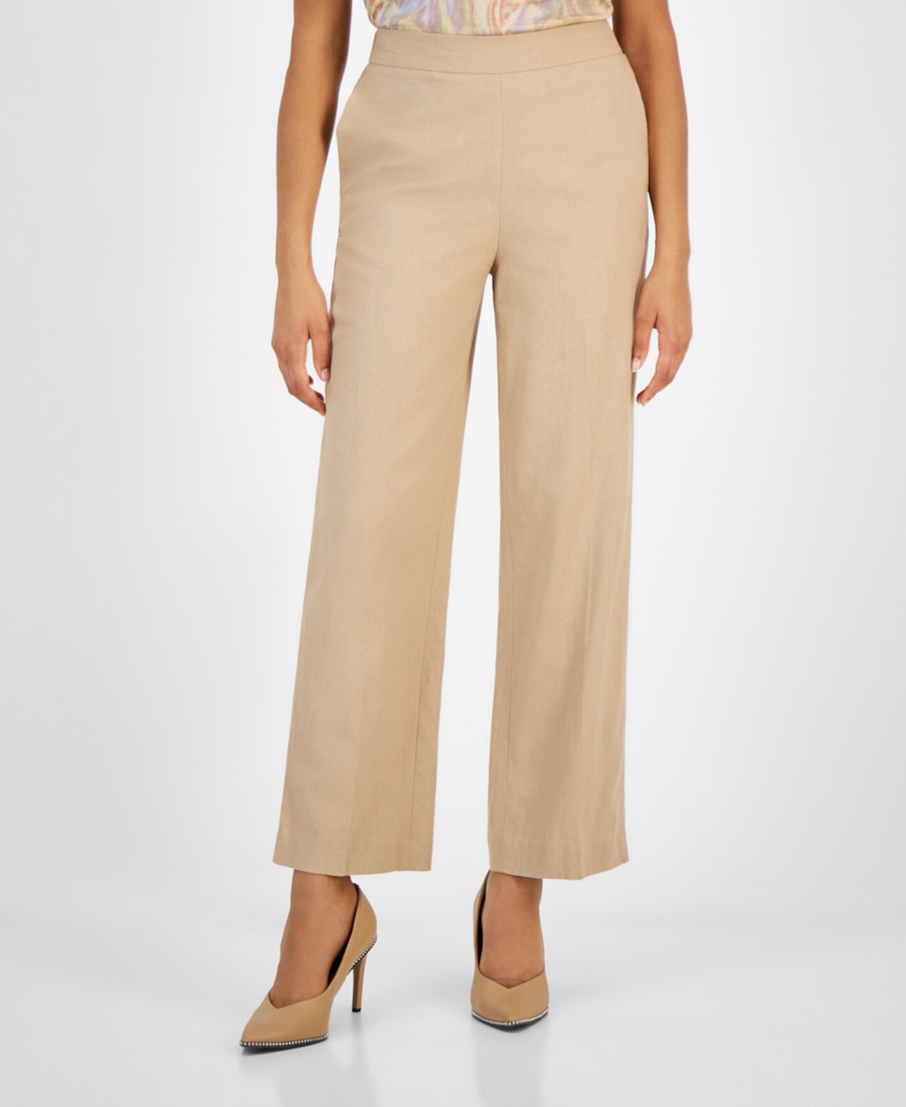 Женские широкие брюки со средней посадкой без застежки, созданные для Macy's Bar III