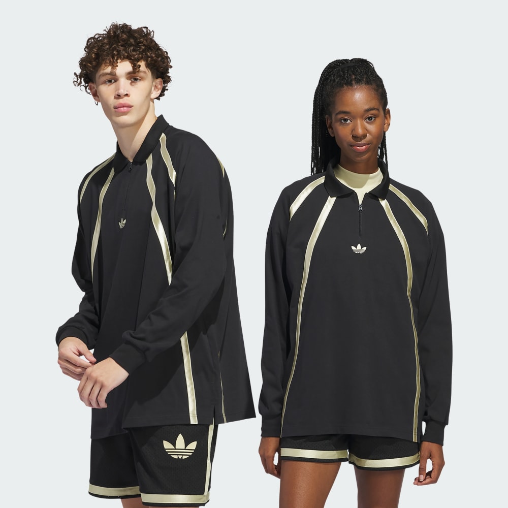 Рубашка-поло с длинным рукавом в стиле регби (гендерно-нейтральный) Adidas Originals