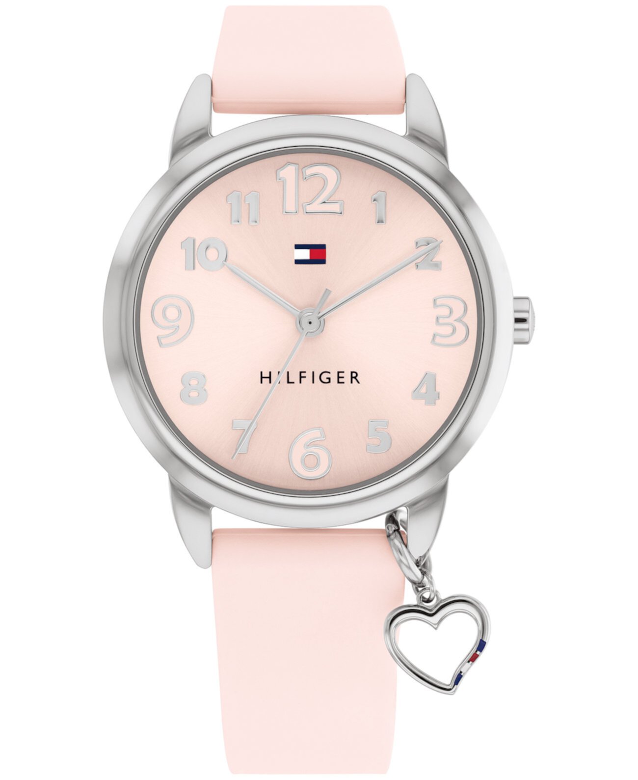Детские кварцевые розовые силиконовые часы 34 мм Tommy Hilfiger