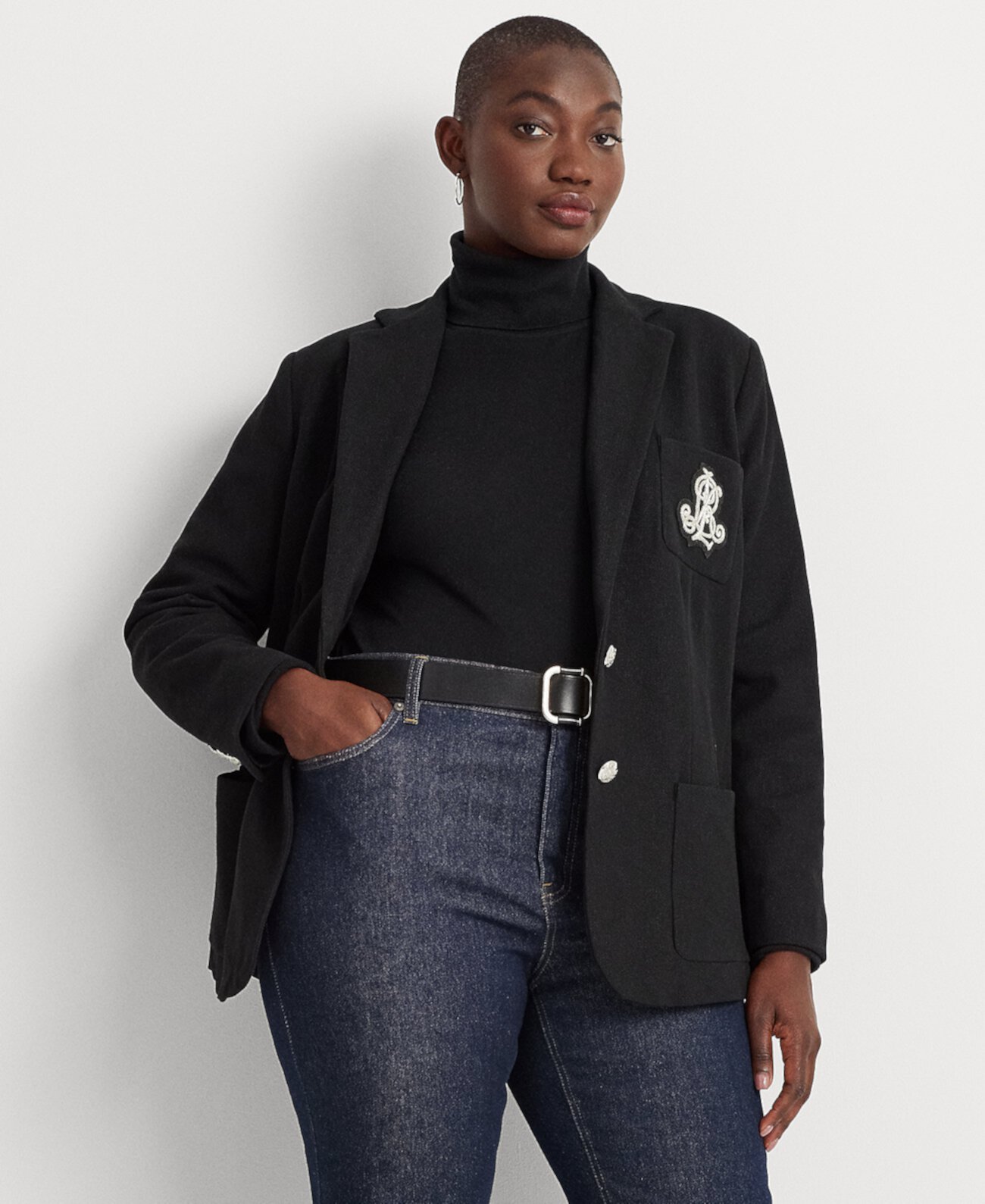 Жаккардовый пиджак больших размеров LAUREN Ralph Lauren