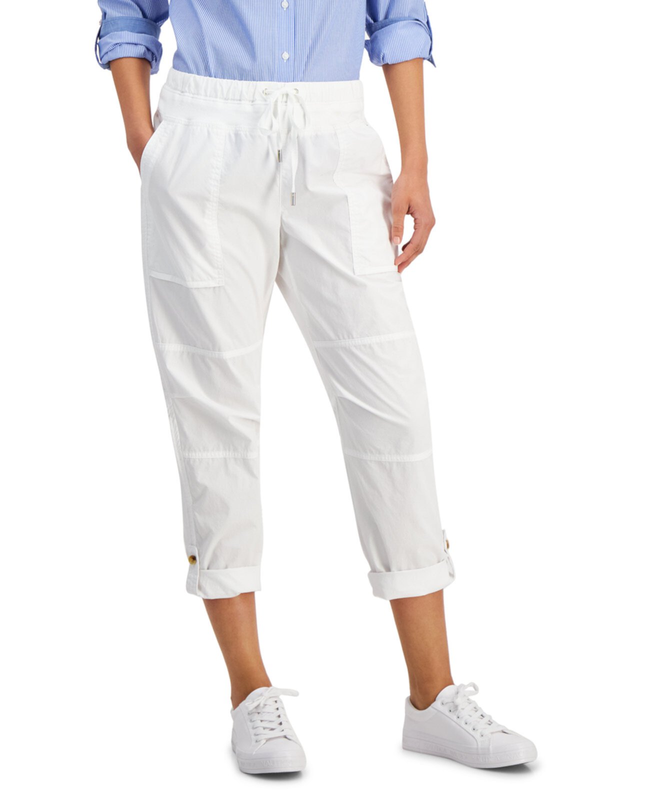 Женские хлопковые брюки универсального назначения с отворотами Nautica Jeans