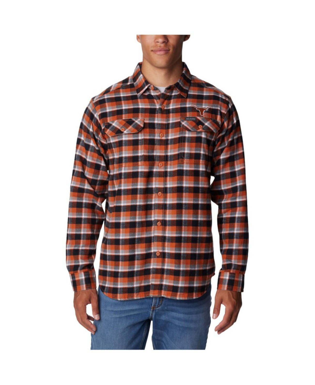 Мужская Повседневная рубашка Columbia Flare Gun Flannel в цвете Burnt Orange Columbia