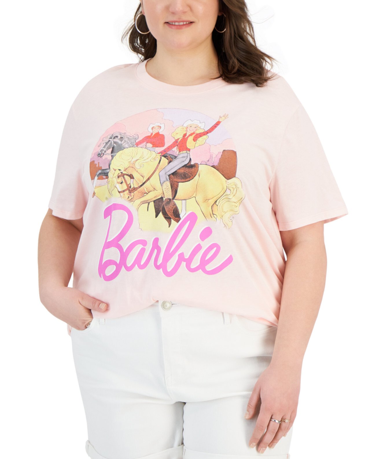 Модная футболка с рисунком Барби в стиле вестерн больших размеров Love Tribe