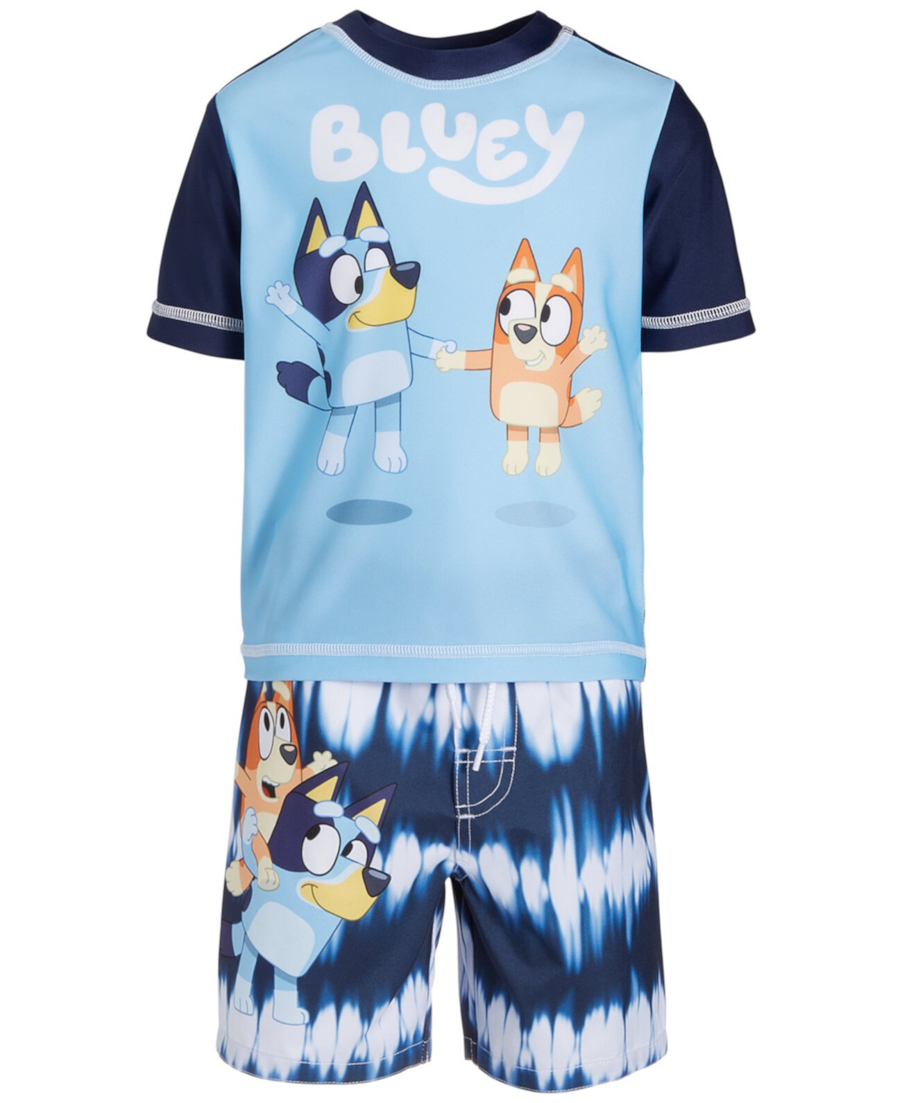 Купальники Bluey Для Мальчиков Toddler Boys Rash Guard & Swim Trunks, 2 Piece Set Bluey