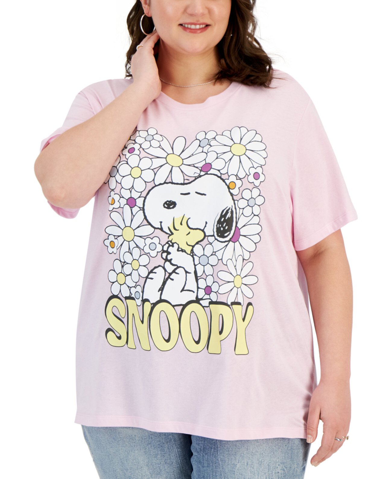 Модная футболка больших размеров с цветочным рисунком Snoppy Grayson Threads, The Label