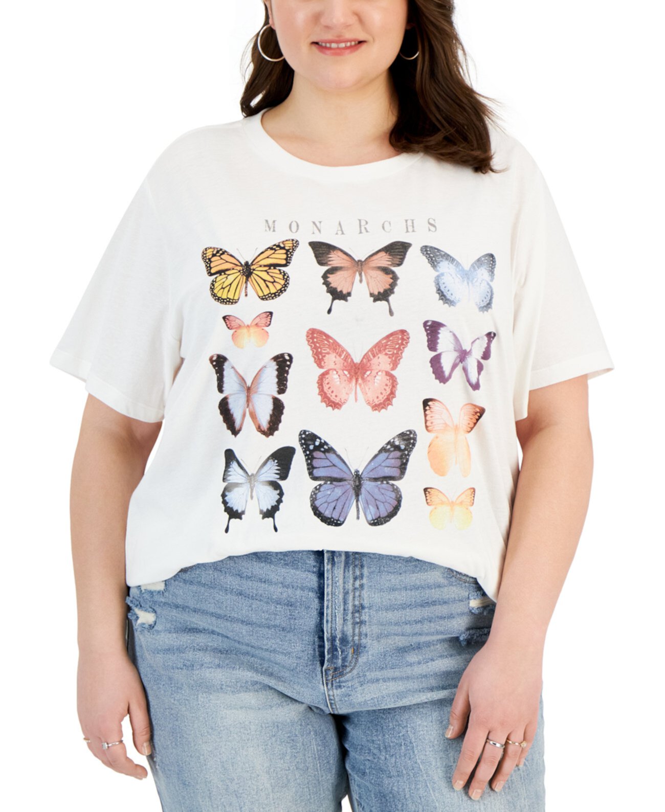 Модная футболка больших размеров с рисунком «Сетка бабочек» Grayson Threads, The Label