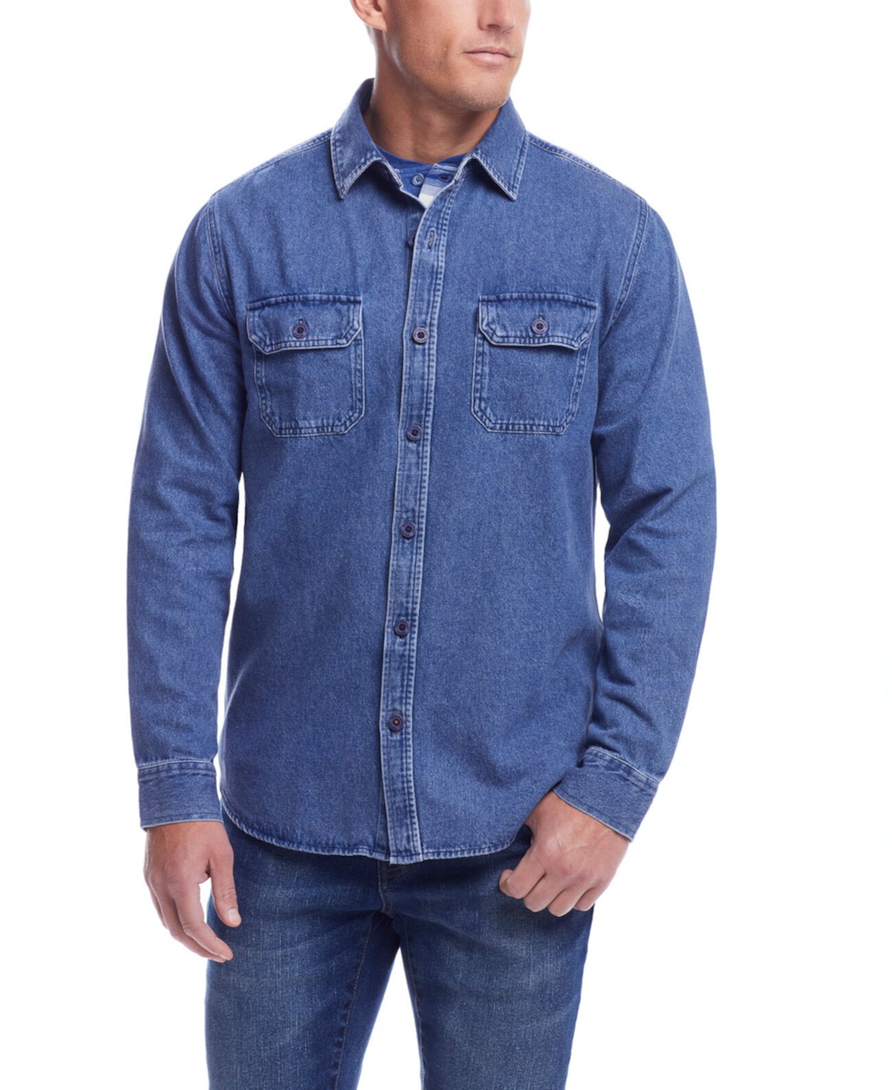 Мужская джинсовая куртка-рубашка Weatherproof Vintage