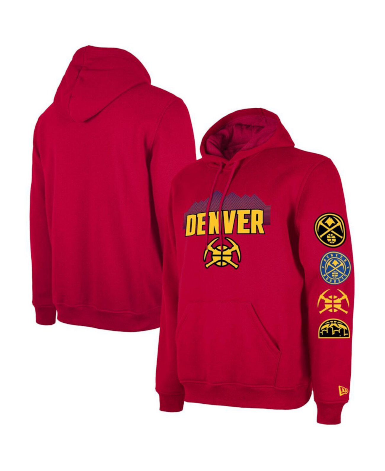 Мужской пуловер с капюшоном Red Denver Nuggets 2023/24 City Edition Big and Tall New Era