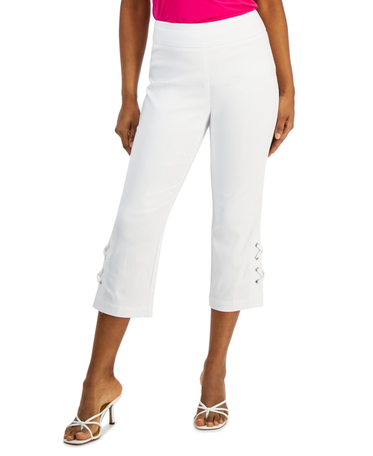 Women's Side Lace-Up Capri Pants, Created for Macy's J&M Collection