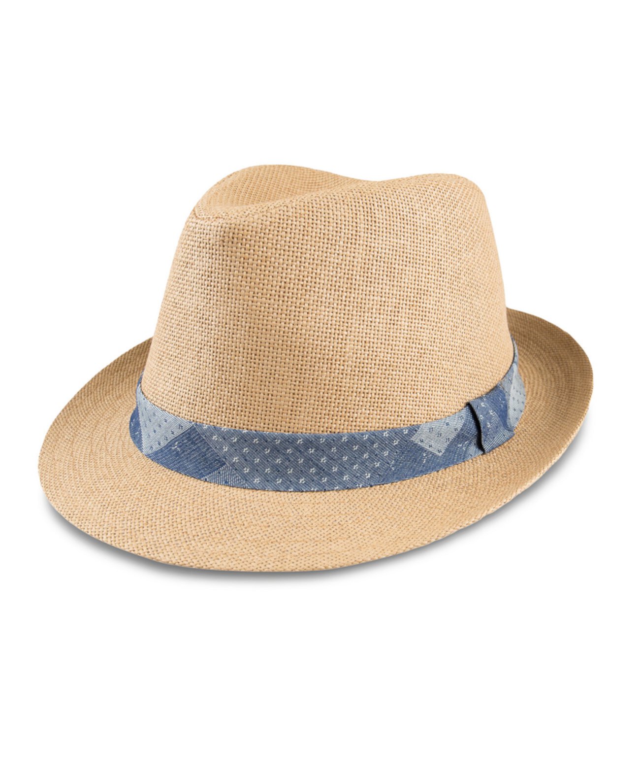 Мужская соломенная шляпа-федора с джинсовой лентой в стиле пэчворк Levi's®
