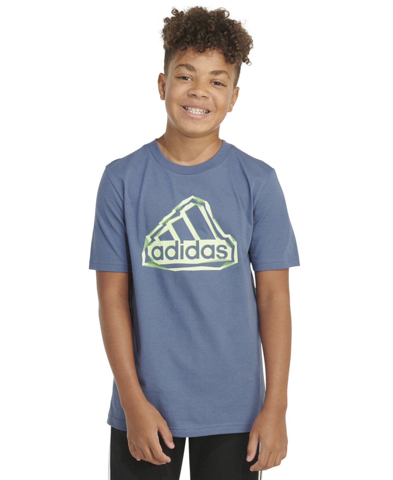 Big Boys Short-Sleeve Paper Graphic Cotton T-Shirt Adidas