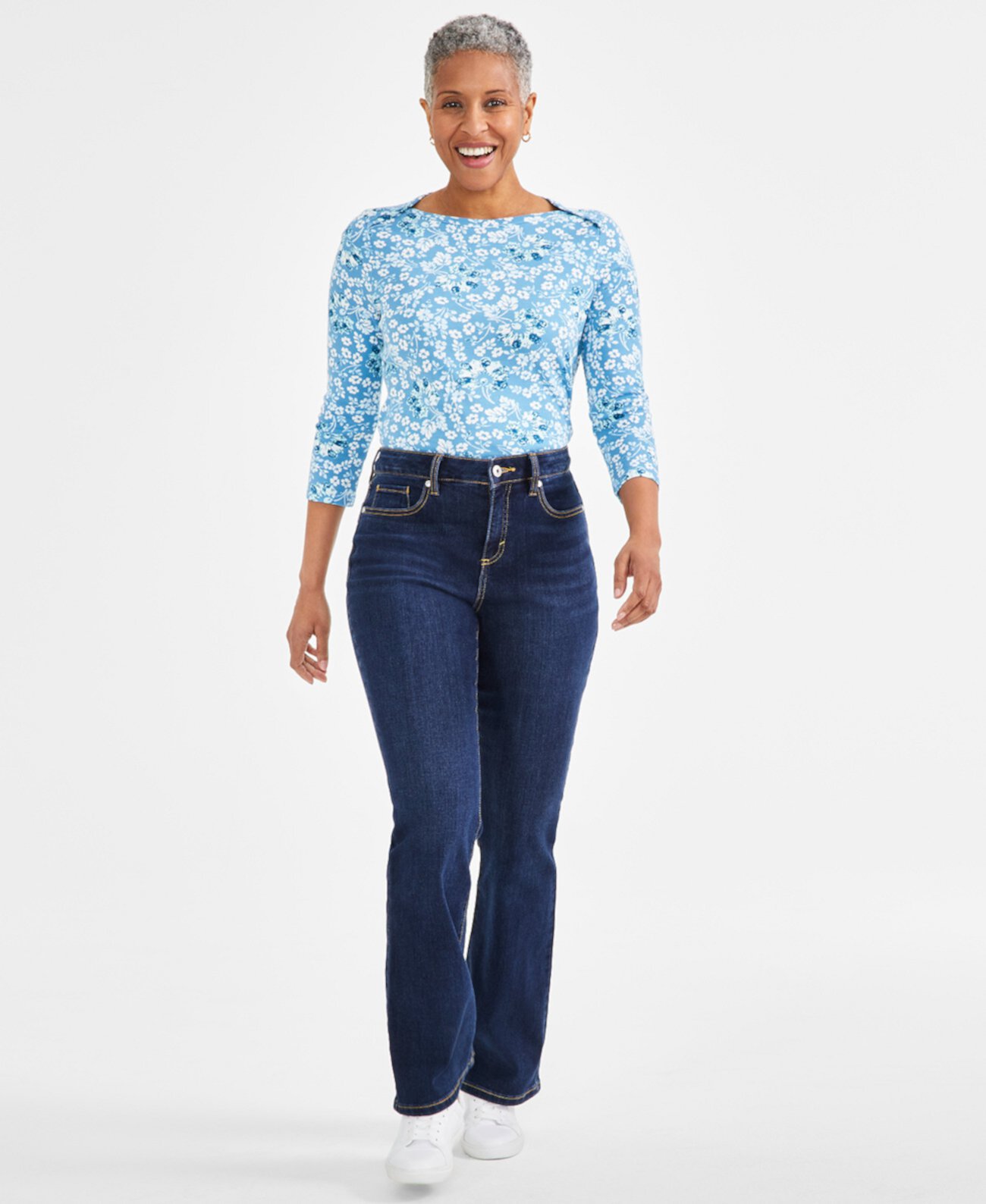 Женские джинсы Bootcut со средней посадкой, созданные для Macy's Style & Co