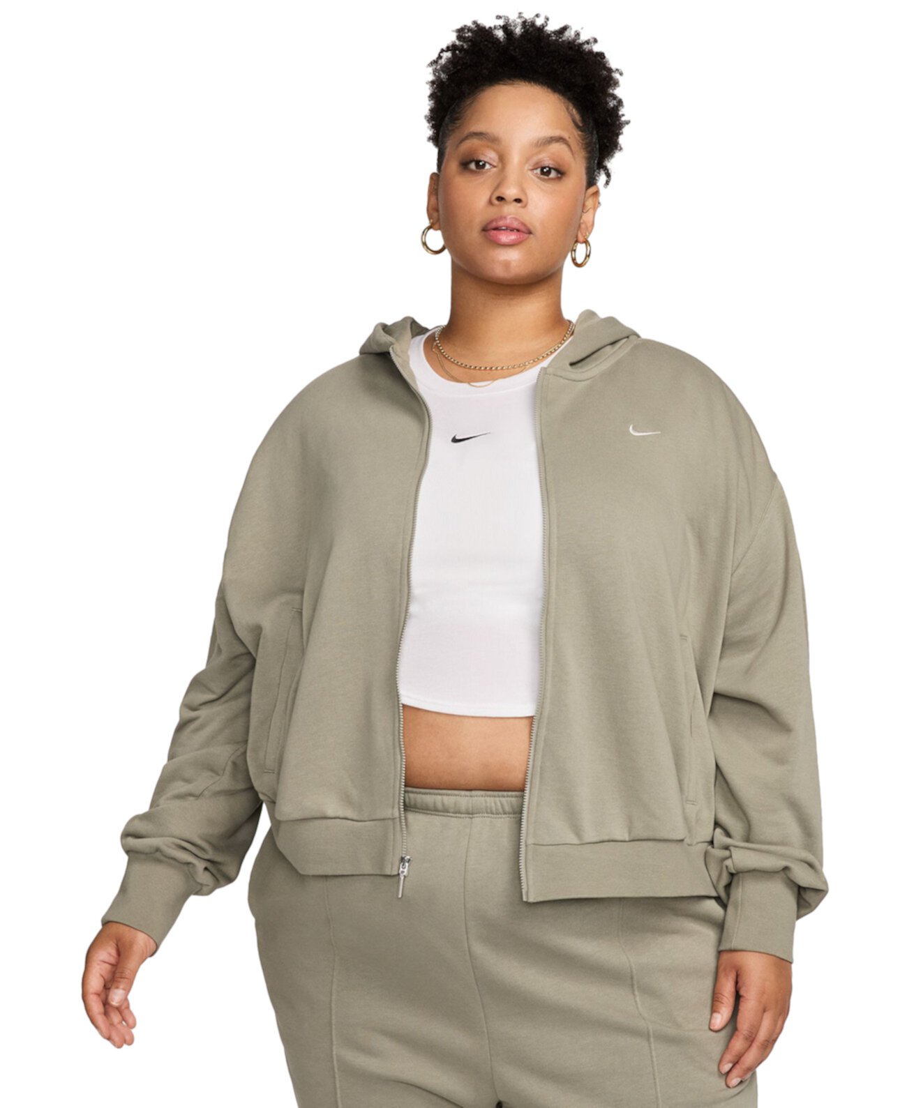 Plus Size Chill Terry Full-Zip French Terry Hoodie Nike