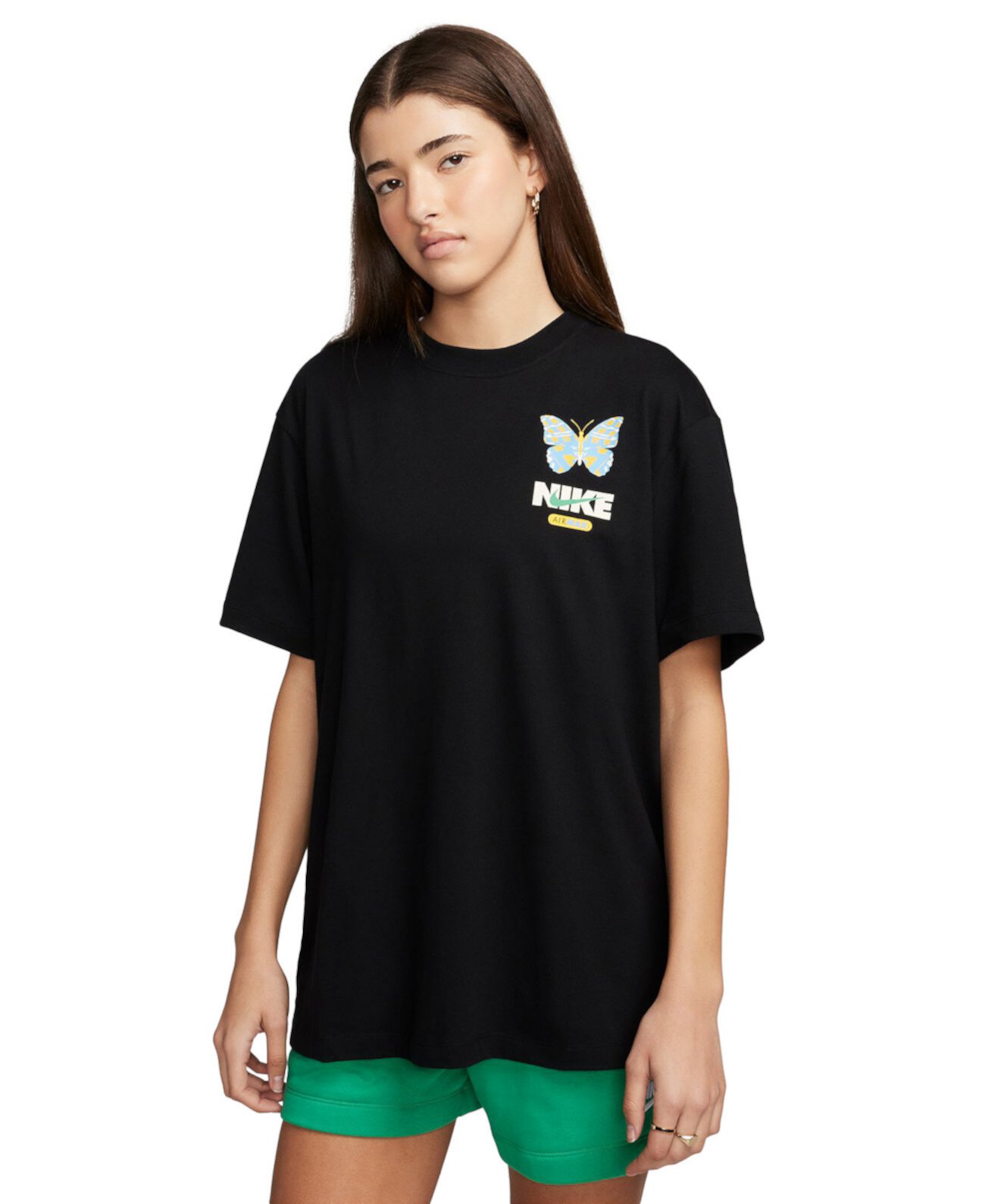 Женская спортивная футболка с круглым вырезом и рисунком бойфренда Nike