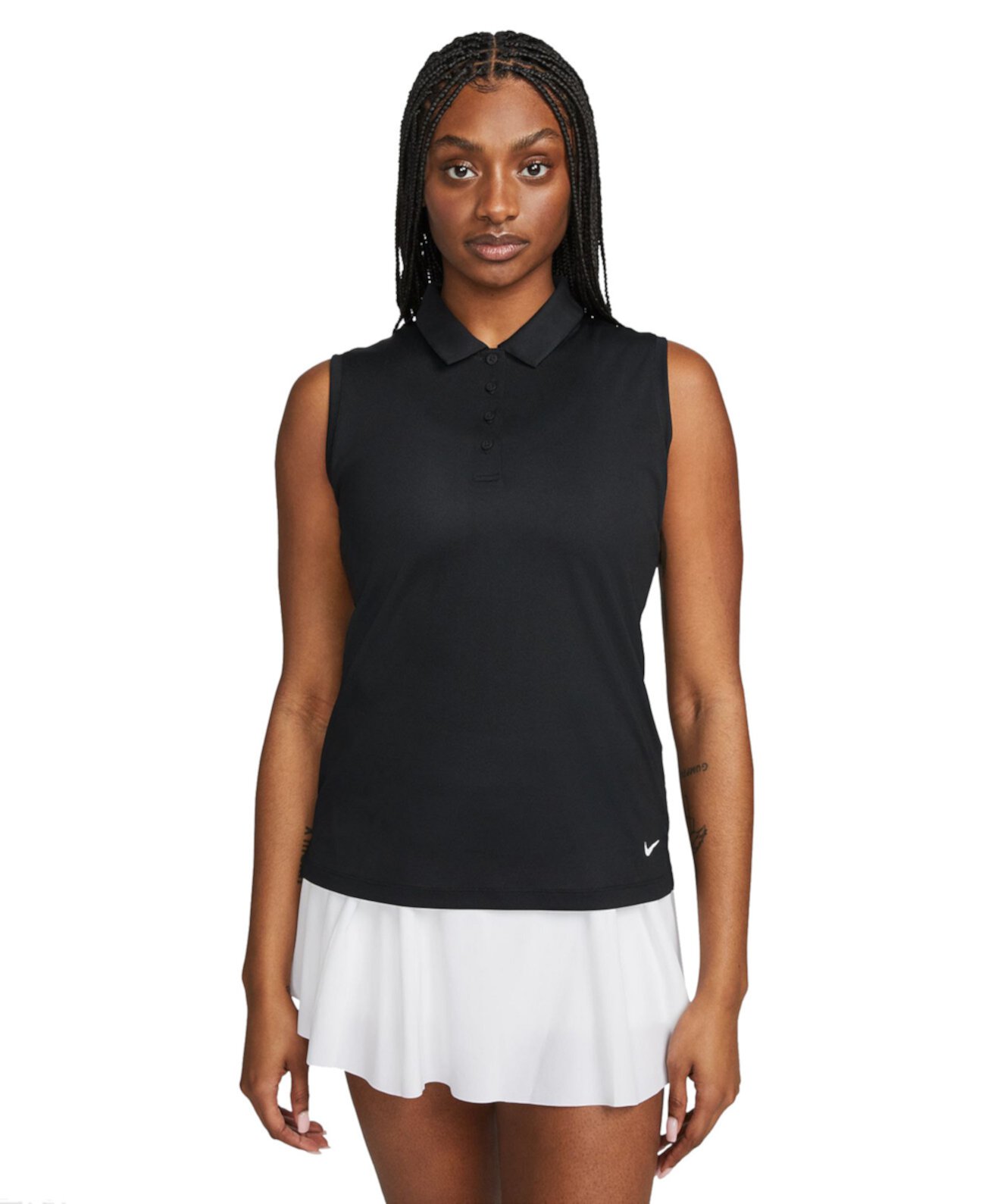 Женская футболка-поло без рукавов для гольфа Dri-FIT Victory Nike