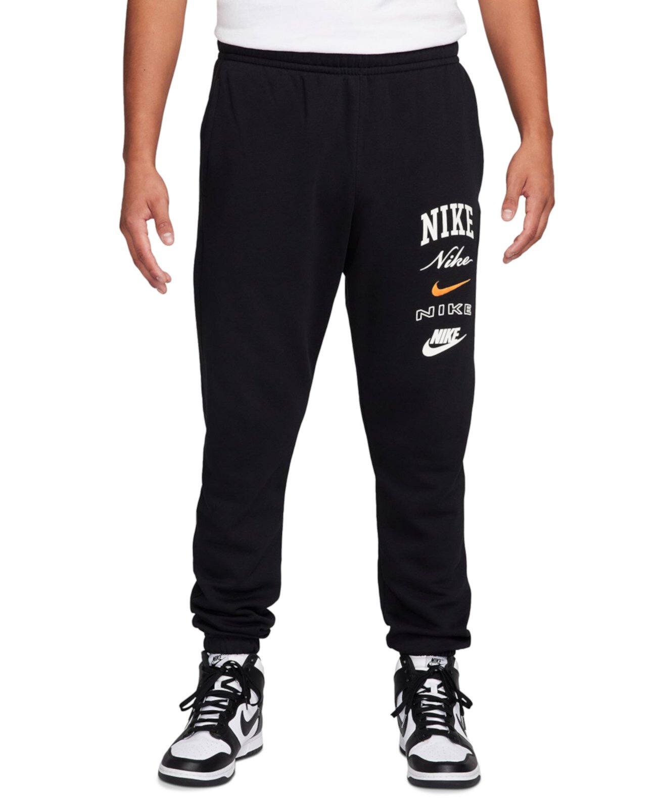 Мужские клубные флисовые брюки с логотипом на манжетах Nike