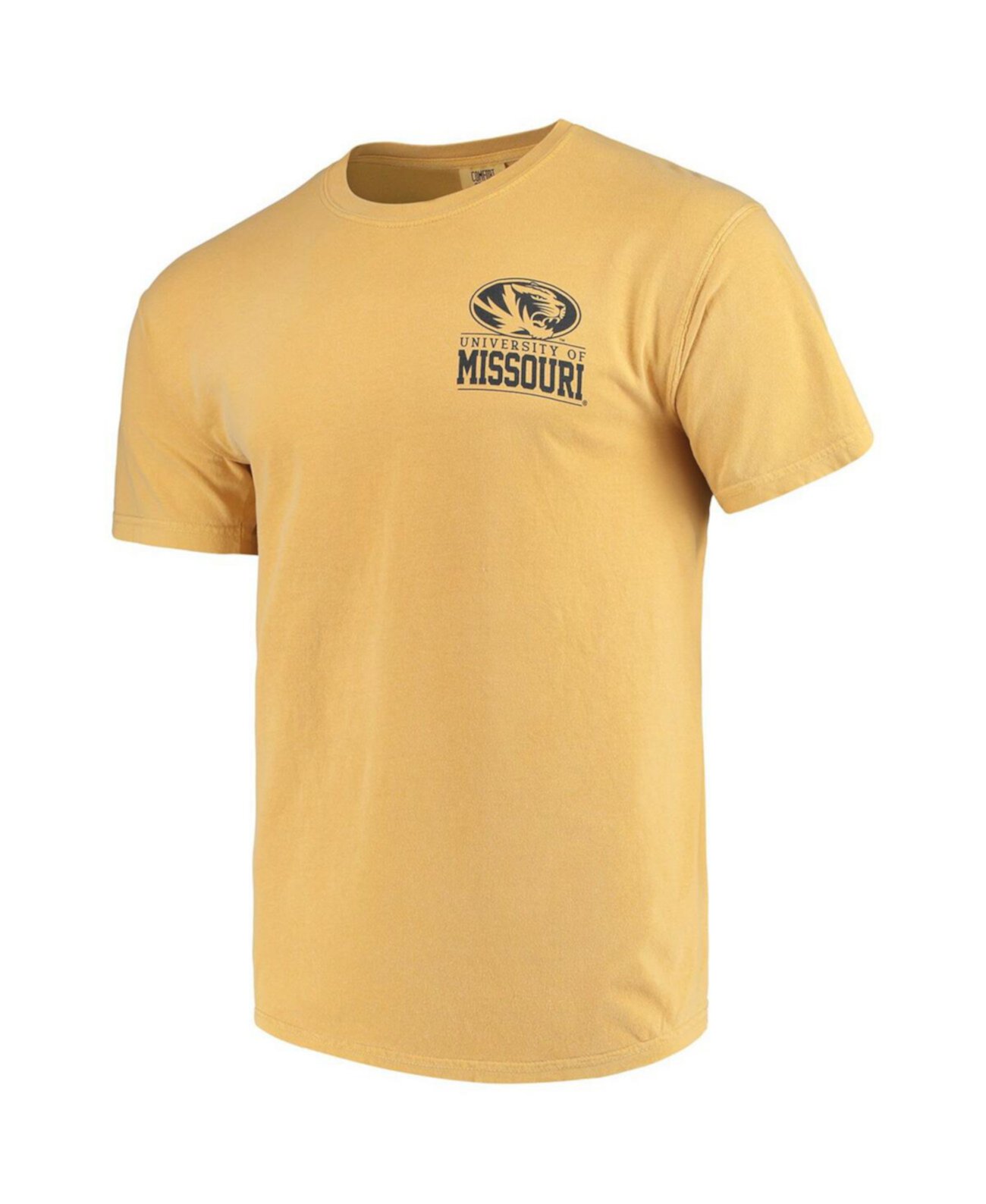 Мужская золотая футболка Missouri Tigers Comfort Colors Campus Icon Image One