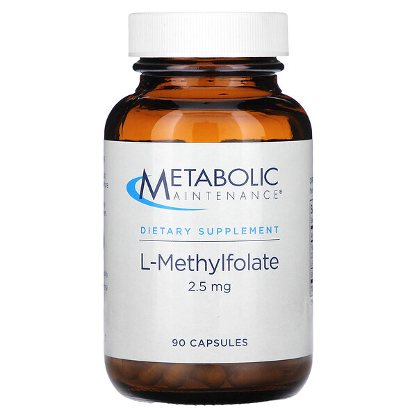 L-Метилфолат - 2.5 мг - 90 капсул - Metabolic Maintenance Metabolic Maintenance