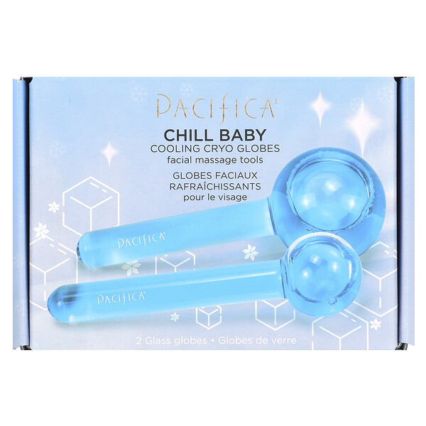 Chill Baby, Охлаждающий криошар, 2 стеклянных шара Pacifica