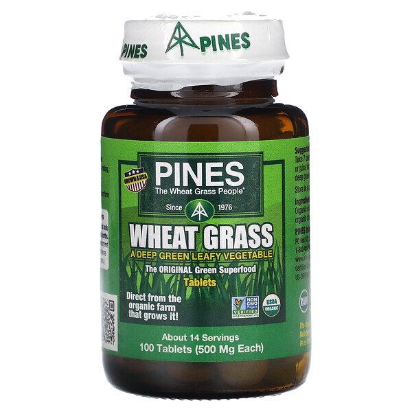 Трава пшеницы, 100 таблеток Pines International