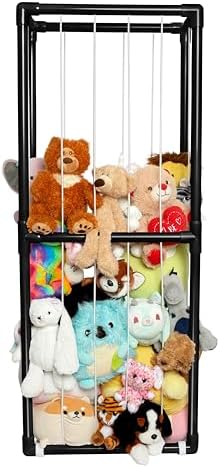 Lilly's Love Stuffed Animal Plushie Playhouse - Standing Storage Organizer Display | Made from Furniture-Grade, Easy to Assemble PVC, Stores More Stuffies Than Hammocks & Bean Bags | 55" x 22" x 12" Lilly's Love