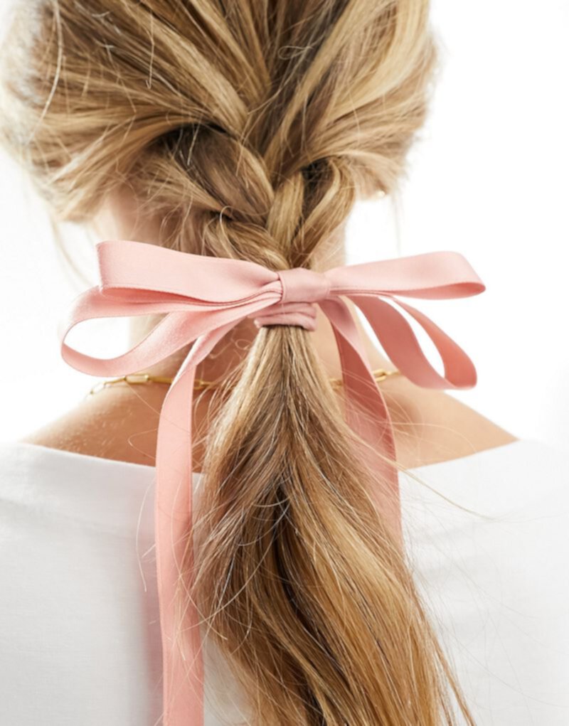 Розовая резинка для волос с бантом ASOS DESIGN ASOS DESIGN