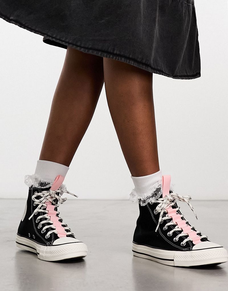 Черные и розовые кроссовки Converse Chuck Taylor All Star Converse