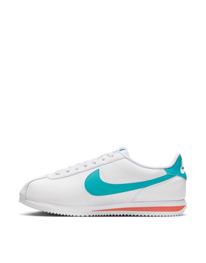 Мужские кроссовки Nike Cortez из кожи в белом и синем цветах Nike