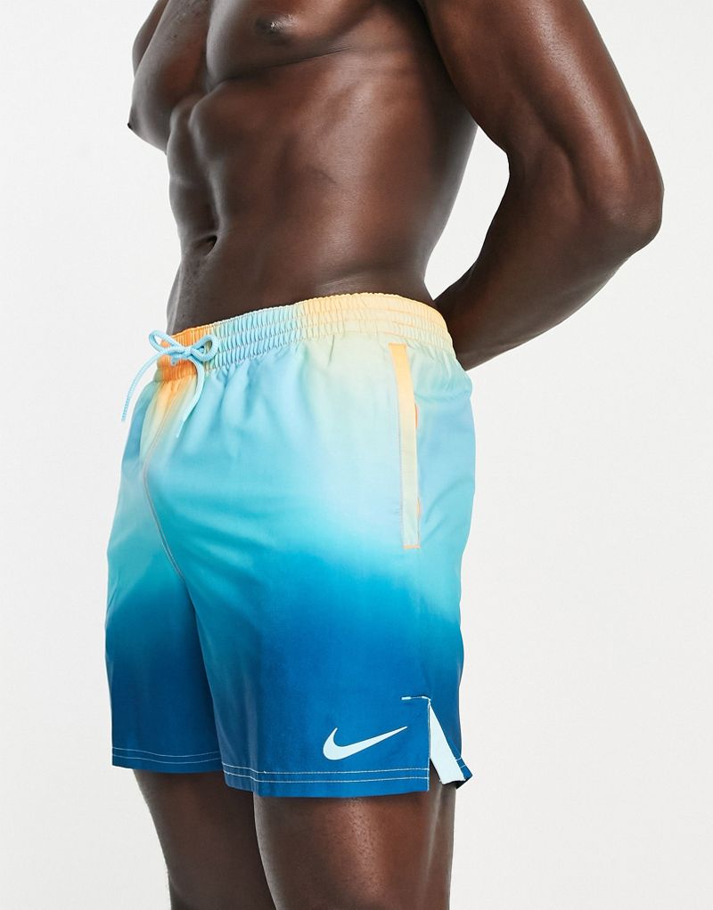 Оранжево-синие плавки-шорты с принтом тай-дай (5 дюймов) Nike Swim Explore Nike