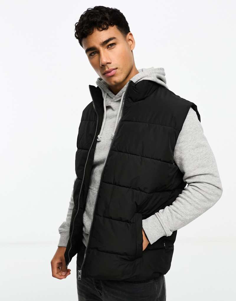 Мужская Жилет Only & Sons Heavyweight Puffer Vest В Черном Цвете Only & Sons