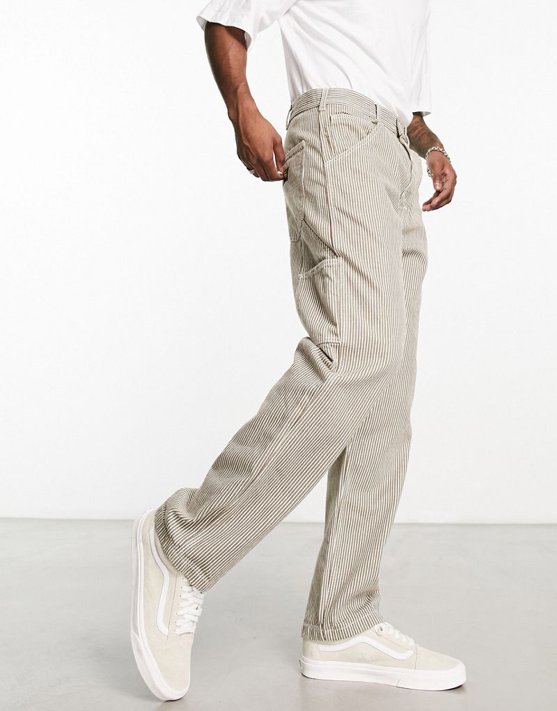 Коричневые брюки с полосками Stan Ray OG Stan Ray