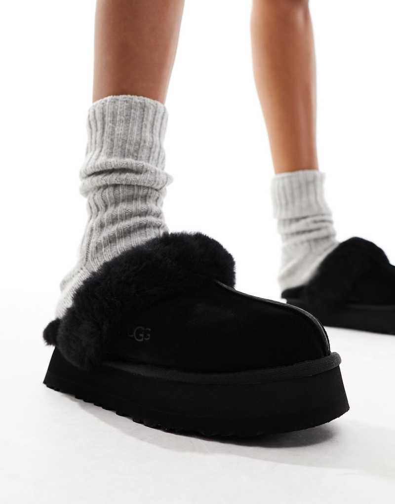 Женские Тапочки UGG Disquette черные UGG